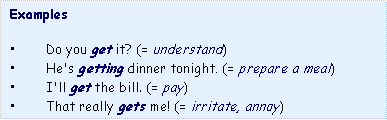 V. to get examples